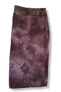 Leith Small Grey Purple Tie Dye Midi Skirt, High Rise, Stretchy